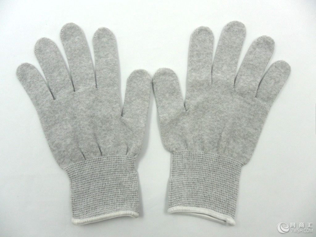 碳纤维防静电手套针织碳素手套碳素丝静电手套导电手套