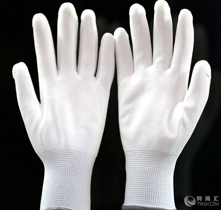 pu涂层手套防滑耐磨pu涂掌手套电子作业涂层手套净化室专用手套