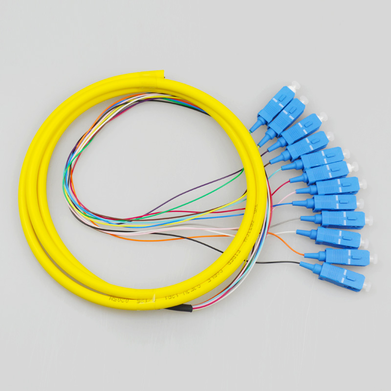 5m 12芯单模束状尾纤 光纤尾纤 电信级