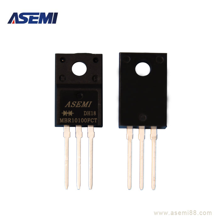 10A100V全塑封装ASEMI二极管 MBR10100FCT绝缘性能佳