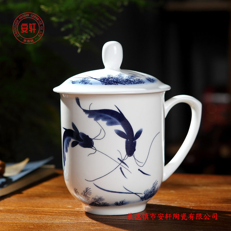 景德镇骨瓷茶杯厂家供应周年庆典礼品杯子