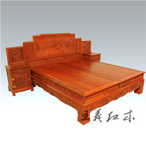 哈尔滨王义红木双人床报价 红木双人床哪里卖的好