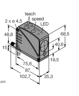 TURCK光电传感器型号DO2L5M-Q68-LI2P5X5-H1181