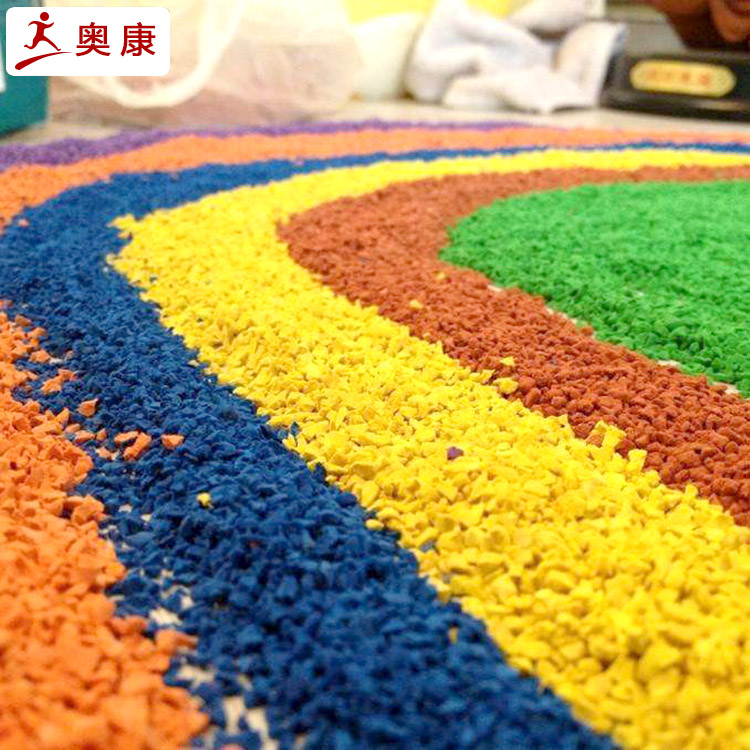 天津汉沽epdm塑胶跑道铺设彩色颗粒地面工程
