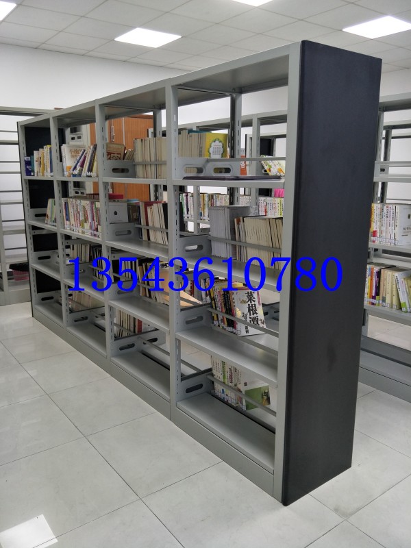 顺德学校阅览架钢制书架组装资料架厂家图书资料货架定制