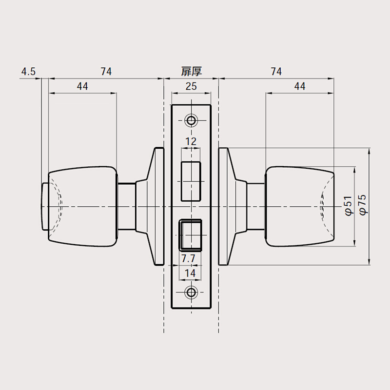 日本进口高尔GOAL品牌UC系列球形门锁