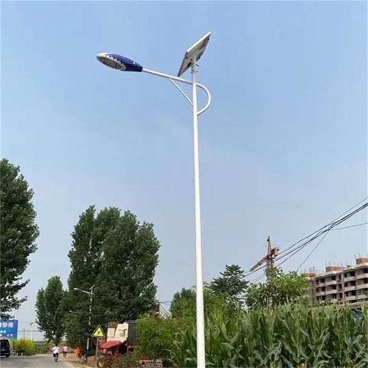 安徽合肥5米海螺臂LED太阳能路灯50瓦道路太阳能灯