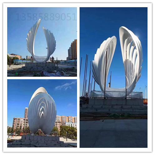 贵州广场安装花贝贝壳雕塑 不锈钢镂空贝壳定制