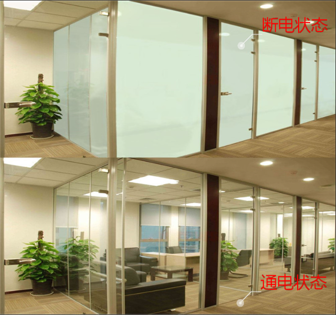 深圳调光玻璃厂家 智能夹层电控玻璃 断电雾化玻璃 通电透明 智能玻璃工厂
